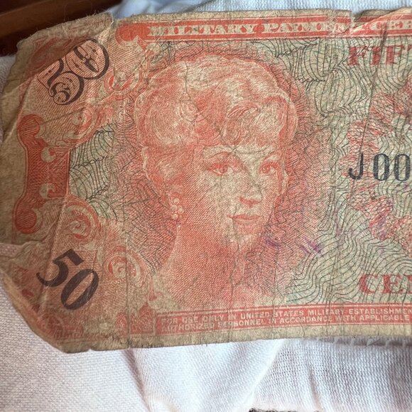 Vintage 1968 U.S. Military Payment Certificate Series 641 Note Foreign Countries - Picture 10 of 11